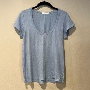 Rag & bone | Heathered Baby Blue | Scoop Neck Tee | Small/ Petite